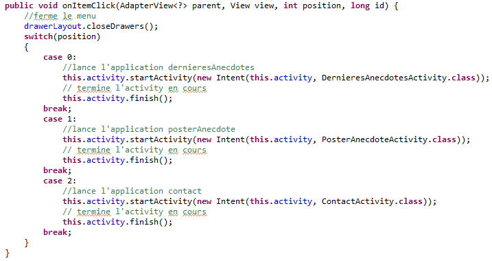 Application Android ADU (style VDM)
