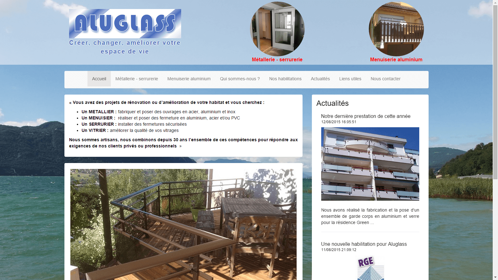 Site web de l'entreprise Aluglass