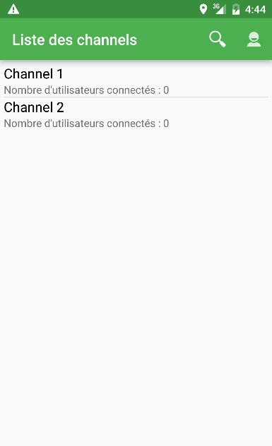 Application Android Channel Messaging