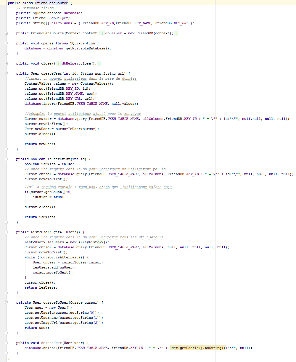 Application Android Channel Messaging