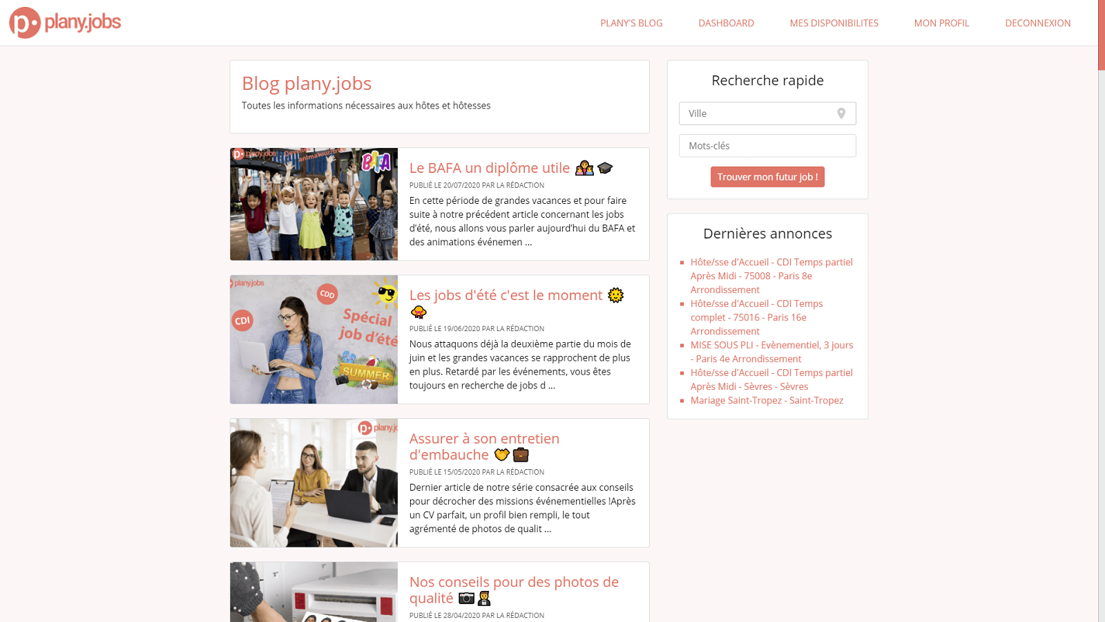 Site d'emploi « plany.jobs »