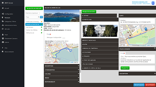 Application web Spot'La (back office de l'application mobile précédente)
