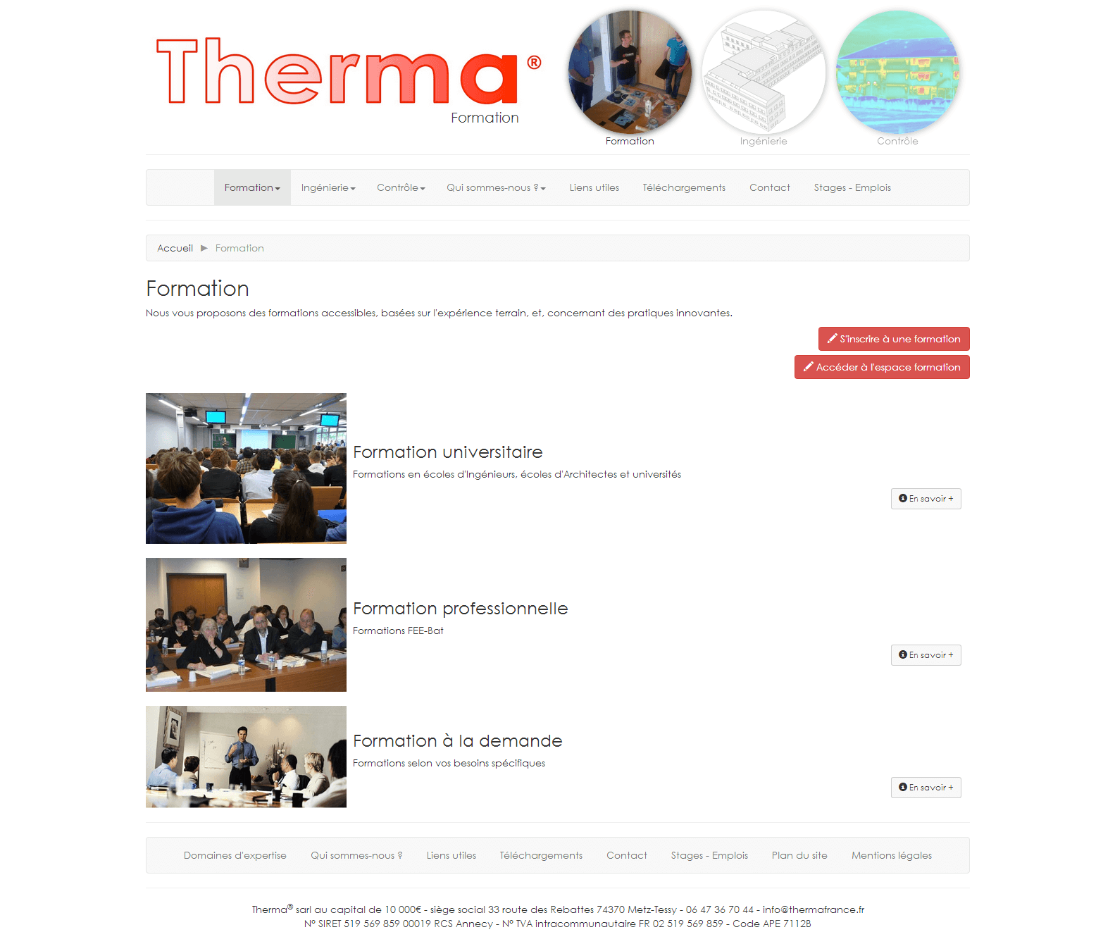 Site web de l'entreprise Therma