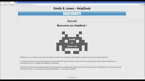 Site web fictif de gestion d'un parc informatique